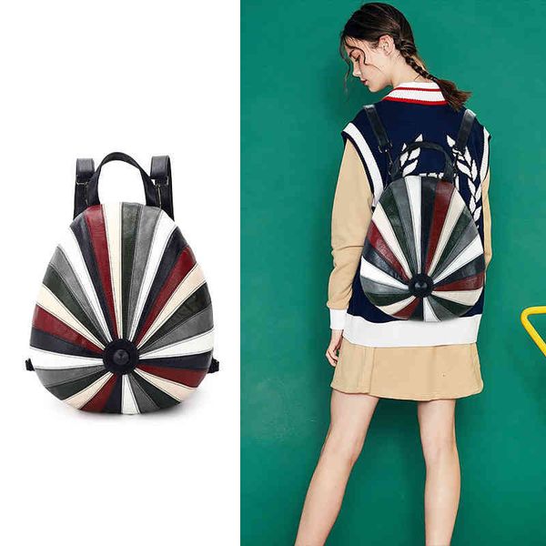 fashion trend backpack personalized hat bag single shoulder contrast splicing women's anti-theft
fashion trend backpack personalized hat bag single shoulder contrast splicing women's anti-theft