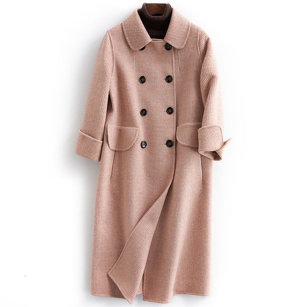 women's & blends alpaca wool coat female double-faced fashion double breasted woolen coats long autumn winter jacket women b18y05861 nm, Black
women's & blends alpaca wool coat female double-faced fashion double breasted woolen coats long autumn winter jacket women b18y05861 nm, Black