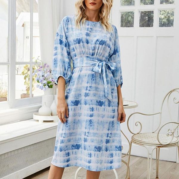 casual dresses women dress fashion mid-sleeve round-neck high waist midi soft tie-dye print ladies stylish autumn summer, Black;gray
casual dresses women dress fashion mid-sleeve round-neck high waist midi soft tie-dye print ladies stylish autumn summer, Black;gray
