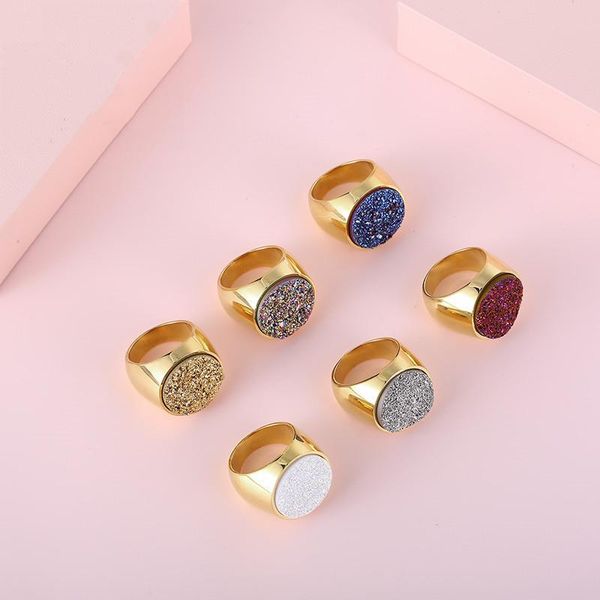 cluster rings colourful crystal bud ring for women vintage stainless steel wedding mujer anillos elegant jewelry accessory, Golden;silver
cluster rings colourful crystal bud ring for women vintage stainless steel wedding mujer anillos elegant jewelry accessory, Golden;silver