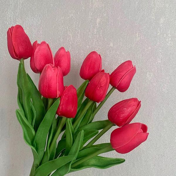 10pcs/lot tulip luxury silicone real touch tulips bouquet decorative artificial flowers wedding party home room decoration & wreaths
10pcs/lot tulip luxury silicone real touch tulips bouquet decorative artificial flowers wedding party home room decoration & wreaths