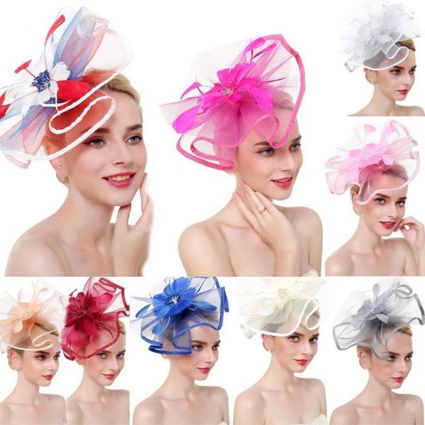 bridal headwear women flower mesh ribbons feathers headband for wedding party headdress accessories hat headwear1
bridal headwear women flower mesh ribbons feathers headband for wedding party headdress accessories hat headwear1