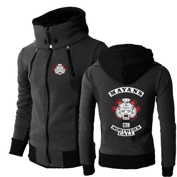 men's hoodies & sweatshirts spring autumn mayans sons of anarchyo logo classic print sportswear style wild zipper hooded coats, Black
men's hoodies & sweatshirts spring autumn mayans sons of anarchyo logo classic print sportswear style wild zipper hooded coats, Black