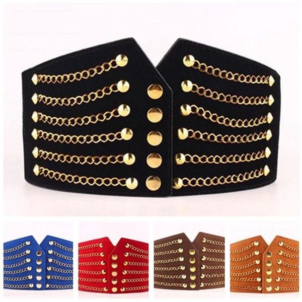 belts 1pc women fashion slim corset cummerbunds elastic wild rivet waistband female coat fur hige waist belt accessory, Black;brown
belts 1pc women fashion slim corset cummerbunds elastic wild rivet waistband female coat fur hige waist belt accessory, Black;brown