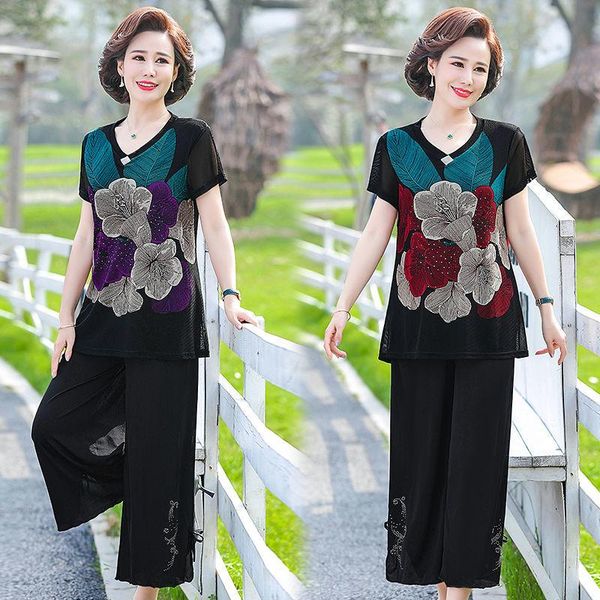 summer print flower loose and wide leg pants two piece women set female casual fashion suits l372 women's, White
summer print flower loose and wide leg pants two piece women set female casual fashion suits l372 women's, White