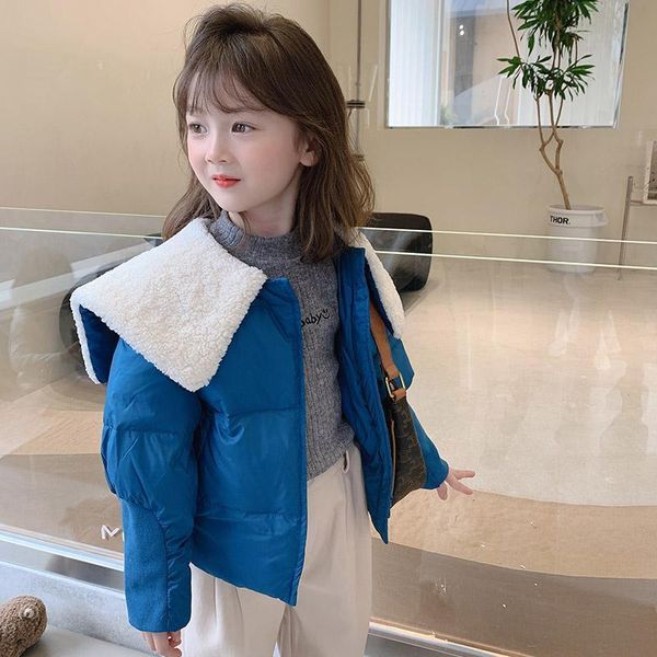 down coat korean style winter cotton jackets for girls 2021 autumn fashion thick turn-down collar outwear kids 1-10 years, Blue;gray
down coat korean style winter cotton jackets for girls 2021 autumn fashion thick turn-down collar outwear kids 1-10 years, Blue;gray