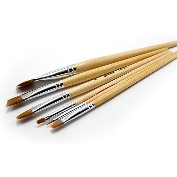 5 pcs/set Wooden Short rod Nylon Hair Brushes Watercolor Paint Brush Oil Painting Brush for Professional Art Students Supplies, Default color
5 pcs/set Wooden Short rod Nylon Hair Brushes Watercolor Paint Brush Oil Painting Brush for Professional Art Students Supplies, Default color