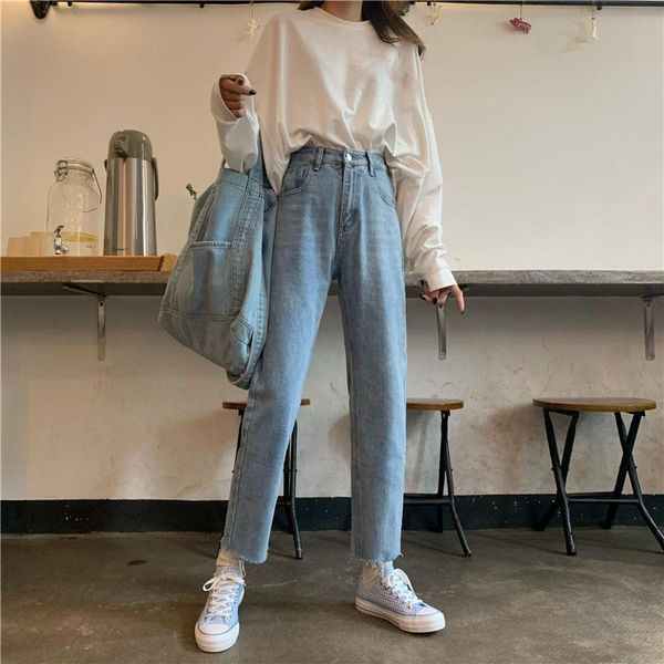 women's jeans zosol 2021 summer style loose-fit high-waisted slimming versatile straight-leg pants korean-style chic fashion, Blue
women's jeans zosol 2021 summer style loose-fit high-waisted slimming versatile straight-leg pants korean-style chic fashion, Blue