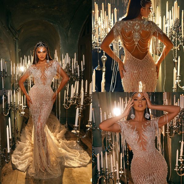 luxury beaded mermaid prom dresses lace appliqued sheer jewel neck crystal evening dress with long train formal gowns party wear vestido de, Black
luxury beaded mermaid prom dresses lace appliqued sheer jewel neck crystal evening dress with long train formal gowns party wear vestido de, Black