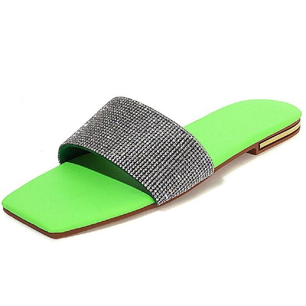 summer flat women's slippers square toe luxury crystal mules shoes female casual slides ladies fashion silver beach, Black
summer flat women's slippers square toe luxury crystal mules shoes female casual slides ladies fashion silver beach, Black