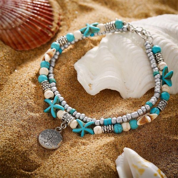 anklets fashion double anklet starfish mizhu yoga beach hangtag tree pendant bracelet, Red;blue
anklets fashion double anklet starfish mizhu yoga beach hangtag tree pendant bracelet, Red;blue