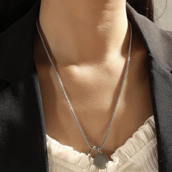 vintage stainless steel carved coin pendant necklace punk hip hop lasso long necklaces for men jewelry chains, Silver
vintage stainless steel carved coin pendant necklace punk hip hop lasso long necklaces for men jewelry chains, Silver