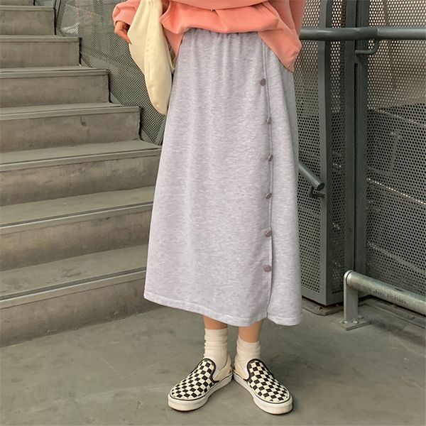 2 colors spring autumn women a line skirt buttons high elastic waist long skirts womens (f4260) 210423, Black
2 colors spring autumn women a line skirt buttons high elastic waist long skirts womens (f4260) 210423, Black