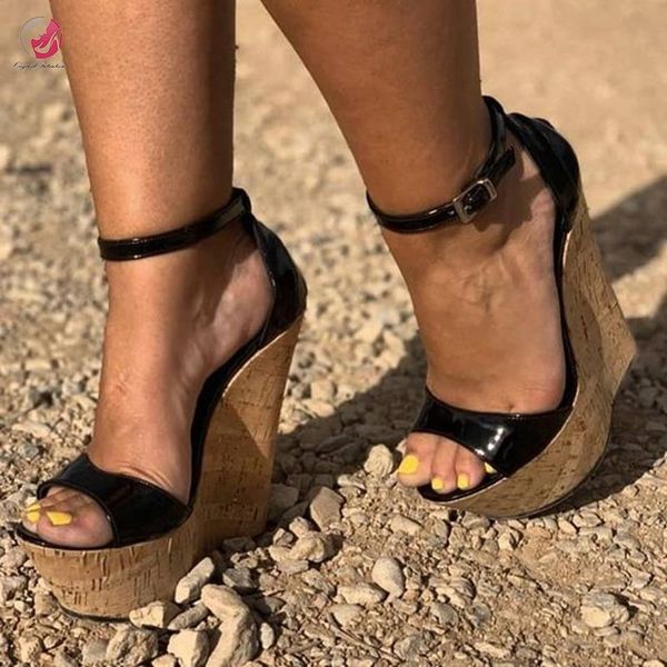 original intention stylish black super high wedge sandals woman platform rome style summer concise shoes female
original intention stylish black super high wedge sandals woman platform rome style summer concise shoes female