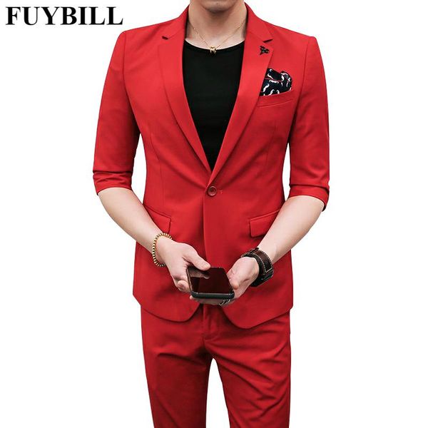 men's suits & blazers fuybill fashion two-piece 2021 thin summer suit business casual korean slim short-sleeved, White;black
men's suits & blazers fuybill fashion two-piece 2021 thin summer suit business casual korean slim short-sleeved, White;black