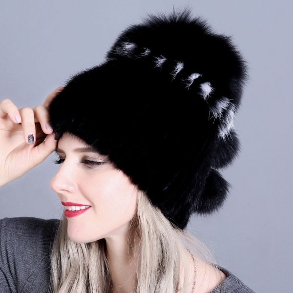 womens knitted mink hat styles female cap with fox fur pompom lining women winter headwear girls hats for beanies, Blue;gray
womens knitted mink hat styles female cap with fox fur pompom lining women winter headwear girls hats for beanies, Blue;gray