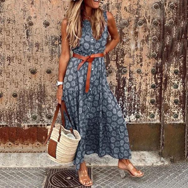 casual dresses summer vintage bohemian beach long dress for women elegant sleeveless printing tanks sundress ladies chic party, Black;gray
casual dresses summer vintage bohemian beach long dress for women elegant sleeveless printing tanks sundress ladies chic party, Black;gray