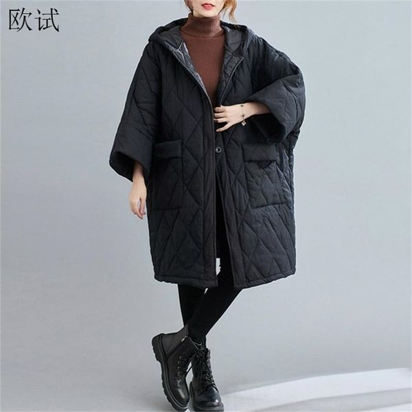 winter warm hooded coat women oversized thick ladies s long outwear woman plaid femme 211216, Black
winter warm hooded coat women oversized thick ladies s long outwear woman plaid femme 211216, Black