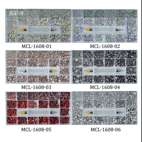 nail art decorations 700pcs/box mixed ab glass crystal diamond in grids 14 shape and ss3-ss16 flatback rhinestone set with 1 pick up pen, Silver;gold
nail art decorations 700pcs/box mixed ab glass crystal diamond in grids 14 shape and ss3-ss16 flatback rhinestone set with 1 pick up pen, Silver;gold