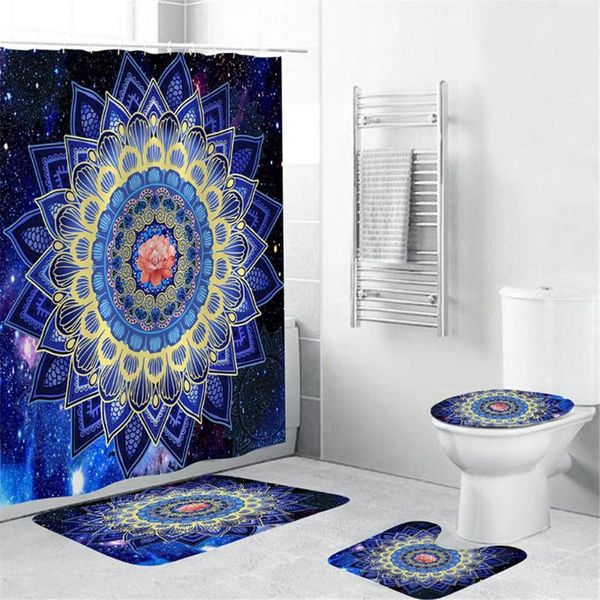 4pcs/set bohemia geometry style bathroom non-slip mat waterproof shower curtain set pedestal rug lid toilet cover bath rugs curtains
4pcs/set bohemia geometry style bathroom non-slip mat waterproof shower curtain set pedestal rug lid toilet cover bath rugs curtains