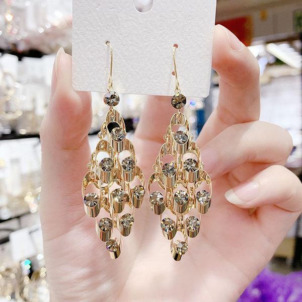 dangle & chandelier 2021 style earrings long simple personality rhinestone exaggerated pendant women trend, Silver
dangle & chandelier 2021 style earrings long simple personality rhinestone exaggerated pendant women trend, Silver