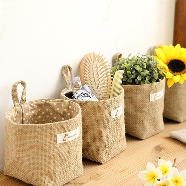 storage bags art flower cotton linen pot small sack hanging jute dot striped basket bag household product
storage bags art flower cotton linen pot small sack hanging jute dot striped basket bag household product