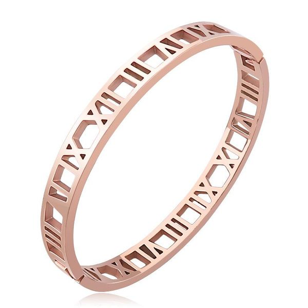 korean fashion titanium steel stainless roman numeral hollow bracelet electroplating 18k men's rose gold buckle bangle, Black
korean fashion titanium steel stainless roman numeral hollow bracelet electroplating 18k men's rose gold buckle bangle, Black