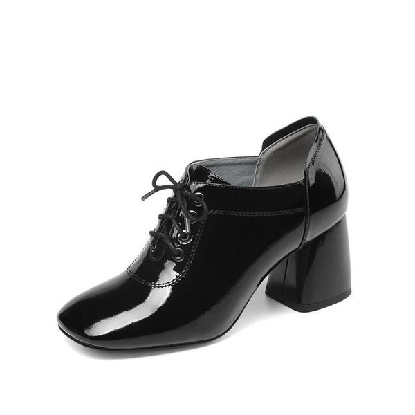 dress shoes european and american fashion leather women's 2021 deep mouth single with thick square head high heels women, Black
dress shoes european and american fashion leather women's 2021 deep mouth single with thick square head high heels women, Black