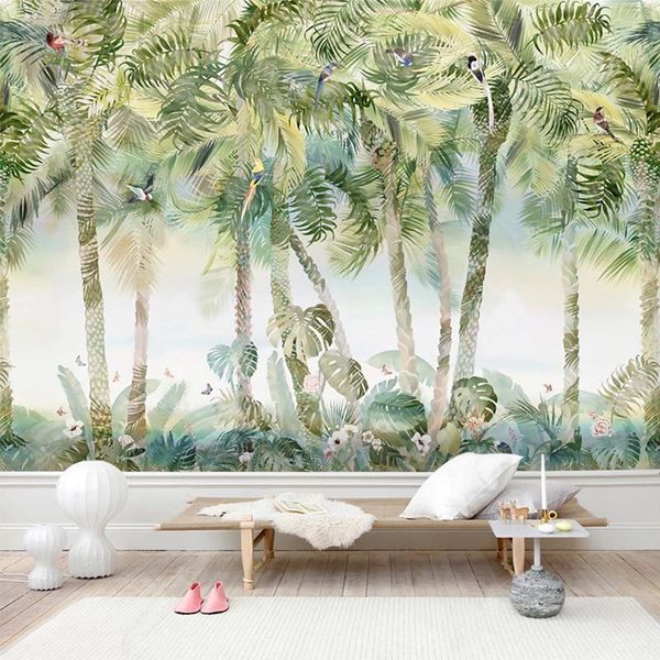 custom mural wallpaper european style hand painted coconut tree flowers and birds po wall decor living room tv sofa wallpapers
custom mural wallpaper european style hand painted coconut tree flowers and birds po wall decor living room tv sofa wallpapers