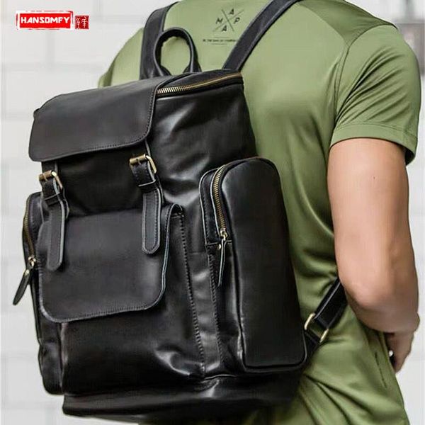 backpack large-capacity men's bag genuine leather men computer simple travel bags male casual backpacks big
backpack large-capacity men's bag genuine leather men computer simple travel bags male casual backpacks big