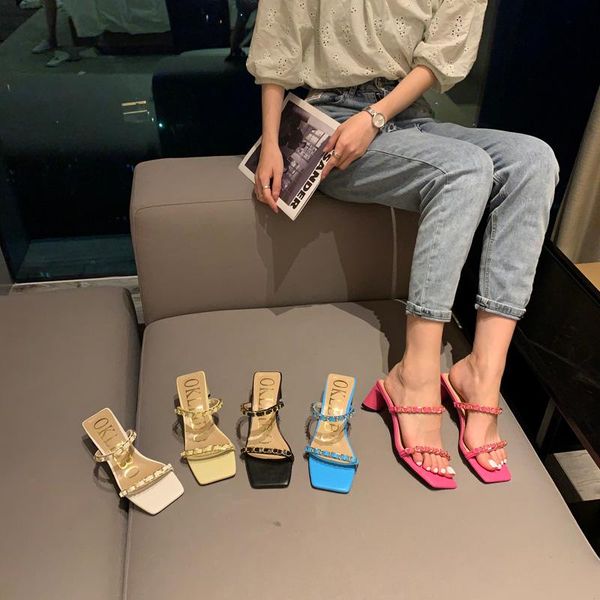 slippers women 2021 arrivals fashion metal chain roman style slip on high heels summer party pumps slides flip flops, Black
slippers women 2021 arrivals fashion metal chain roman style slip on high heels summer party pumps slides flip flops, Black