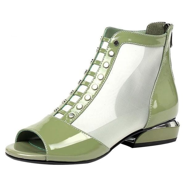 2022 New Peep Toe Sandals BootsWomen PU leather Summer Mesh ShoesLow HeelsBack ZipFemale FootwareBLACKGREENDropshipping, Black
2022 New Peep Toe Sandals BootsWomen PU leather Summer Mesh ShoesLow HeelsBack ZipFemale FootwareBLACKGREENDropshipping, Black