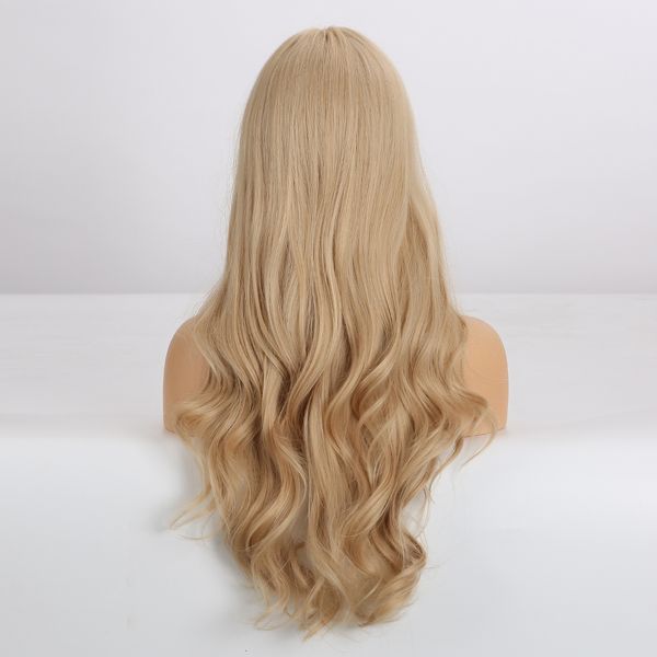 long blonde wavy synthetic wigs for women wigs with bangs high density natural cosplay wigs brown ombre heat resistantfactory direct, Black
long blonde wavy synthetic wigs for women wigs with bangs high density natural cosplay wigs brown ombre heat resistantfactory direct, Black
