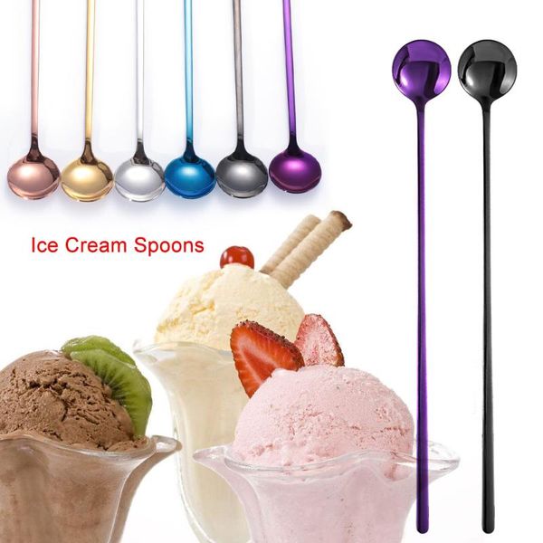spoons 1pc long handle stainless steel coffee scoop eco-friendly multicolor ice cream stir spoon tableware kitchen supplies
spoons 1pc long handle stainless steel coffee scoop eco-friendly multicolor ice cream stir spoon tableware kitchen supplies