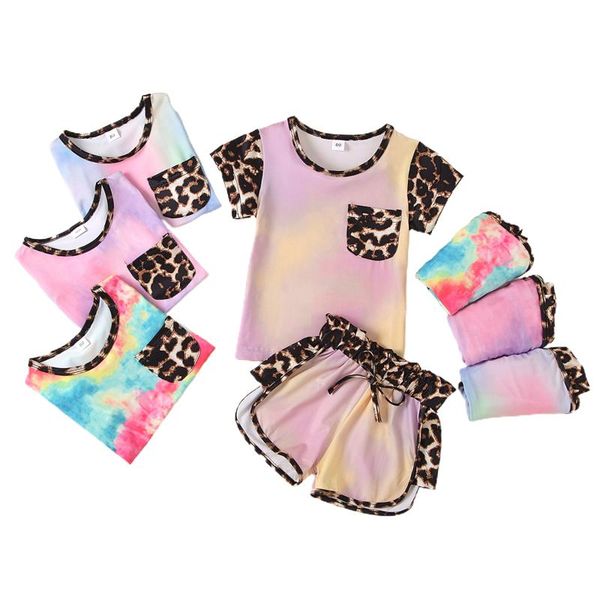 baby girls summer clothing set 1-6y short sleeve leopard tie dyeing print o-neck t-shirt+elastic waist shorts children tracksuit sets, White
baby girls summer clothing set 1-6y short sleeve leopard tie dyeing print o-neck t-shirt+elastic waist shorts children tracksuit sets, White