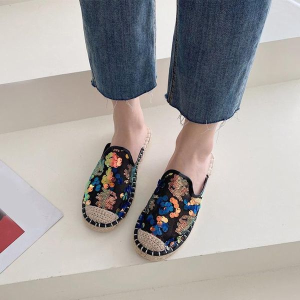 slippers 2021 women fashion sequined lace bling shoes soled ladies flat sewing summer outdoor female footwear, Black
slippers 2021 women fashion sequined lace bling shoes soled ladies flat sewing summer outdoor female footwear, Black