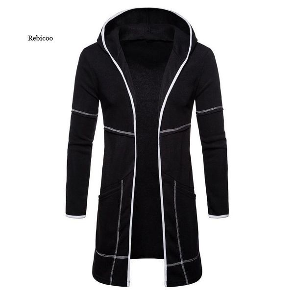 men's wool & blends men sweatshirt solid color hip hop mantle hoodies fashion autumn long open front cloak man's coat jacket 2021, Black
men's wool & blends men sweatshirt solid color hip hop mantle hoodies fashion autumn long open front cloak man's coat jacket 2021, Black