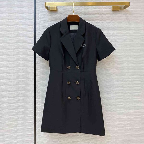 dress elegant lady black blazer dress runway designer lapel short sleeve double breasted suit dresses work wear, Black;gray
dress elegant lady black blazer dress runway designer lapel short sleeve double breasted suit dresses work wear, Black;gray