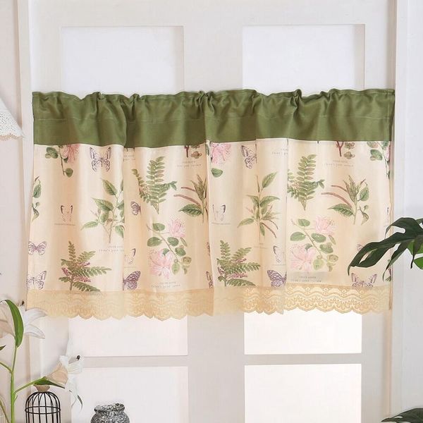 pastoral short curtains lace half-curtain for living room kitchen style dustproof cabinet drapes small window decor curtain &
pastoral short curtains lace half-curtain for living room kitchen style dustproof cabinet drapes small window decor curtain &
