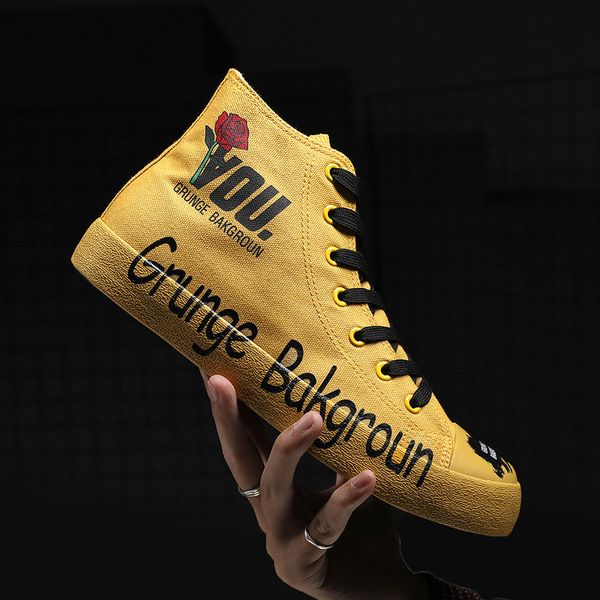 mens canvas shoes yellow fashion men comfort high casual shoes hiphop letter printed men platform sneakers zapatillas hombre
mens canvas shoes yellow fashion men comfort high casual shoes hiphop letter printed men platform sneakers zapatillas hombre