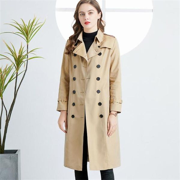 women's trench coats autumn women style retro fashion lapel double-breasted clothes mid-length over-the-knee windbreaker jackets, Tan;black
women's trench coats autumn women style retro fashion lapel double-breasted clothes mid-length over-the-knee windbreaker jackets, Tan;black