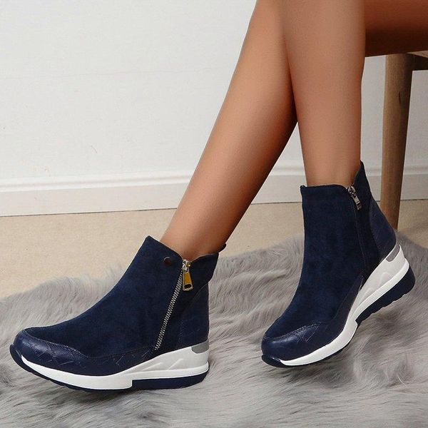 boots autumn winter patchwork leather ankle zipper women shoes woman square low heels plaform plus size, Black
boots autumn winter patchwork leather ankle zipper women shoes woman square low heels plaform plus size, Black