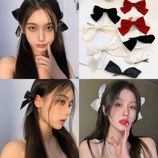 black white ribbon hair bows clips fashion bowknot side hairpin cute women girls barrettes headdress accessories1
black white ribbon hair bows clips fashion bowknot side hairpin cute women girls barrettes headdress accessories1