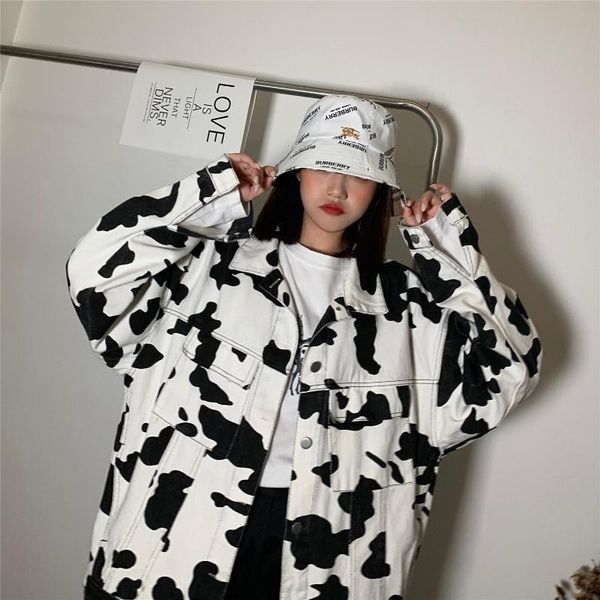 women's jackets 2021 spring fall indie korean vintage streetwear loose plus size coats women cow print single breasted jacket denim, Black;brown
women's jackets 2021 spring fall indie korean vintage streetwear loose plus size coats women cow print single breasted jacket denim, Black;brown