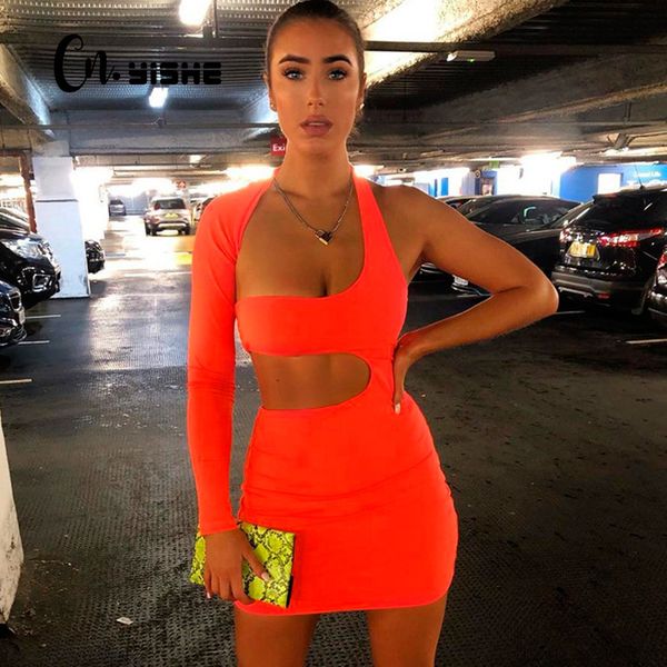 cnyishe neon orange hollow out party dress summer one shoulder halter long sleeve short dress women bodycon dresses vestido 210419, Black;gray
cnyishe neon orange hollow out party dress summer one shoulder halter long sleeve short dress women bodycon dresses vestido 210419, Black;gray