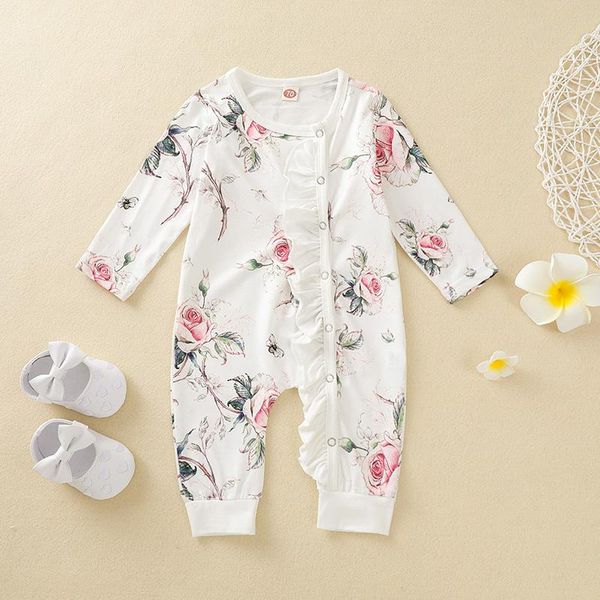 spring and autumn infant long sleeve single-breasted romper 0-24m baby girls rose printing cotton comfortable clothes jumpsuits, Blue
spring and autumn infant long sleeve single-breasted romper 0-24m baby girls rose printing cotton comfortable clothes jumpsuits, Blue
