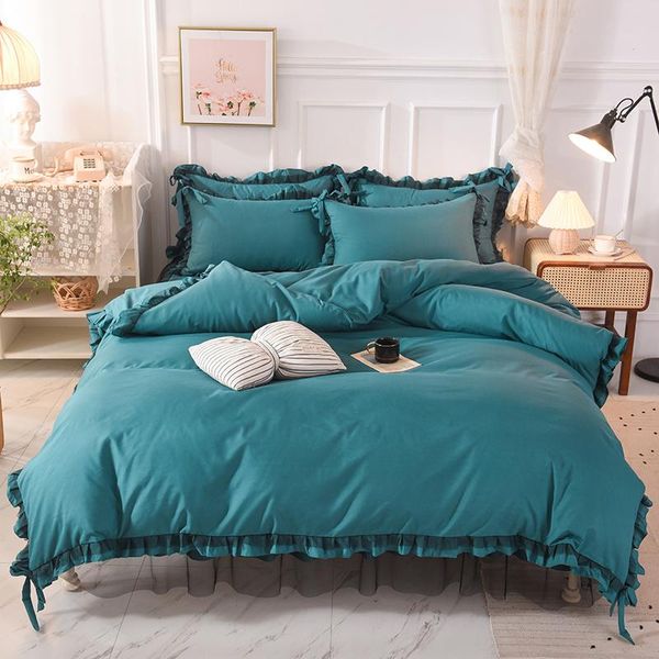 bedding sets korean version of the girl boy set 4pcs lace grinder skirt four-piece dream elegant blue
bedding sets korean version of the girl boy set 4pcs lace grinder skirt four-piece dream elegant blue