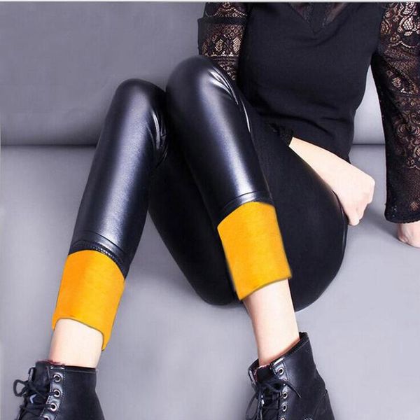 women's leggings #h40 fake leather velvet women warm pants high waist pu casual stretch trousers plus size, Black
women's leggings #h40 fake leather velvet women warm pants high waist pu casual stretch trousers plus size, Black