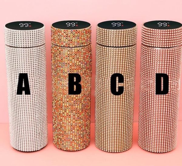 500ml flash diamond tumbler with temperature display luxury insulation cup stainless steel full rhinestone portable water mug ca17
500ml flash diamond tumbler with temperature display luxury insulation cup stainless steel full rhinestone portable water mug ca17