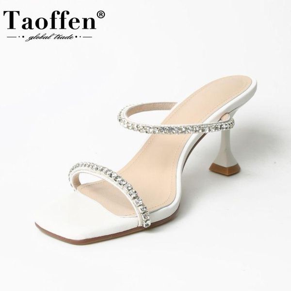 taoffen women sandals shoes fashion crystals slippers special high heels designer slip on lady footwear size 33-40, Black
taoffen women sandals shoes fashion crystals slippers special high heels designer slip on lady footwear size 33-40, Black